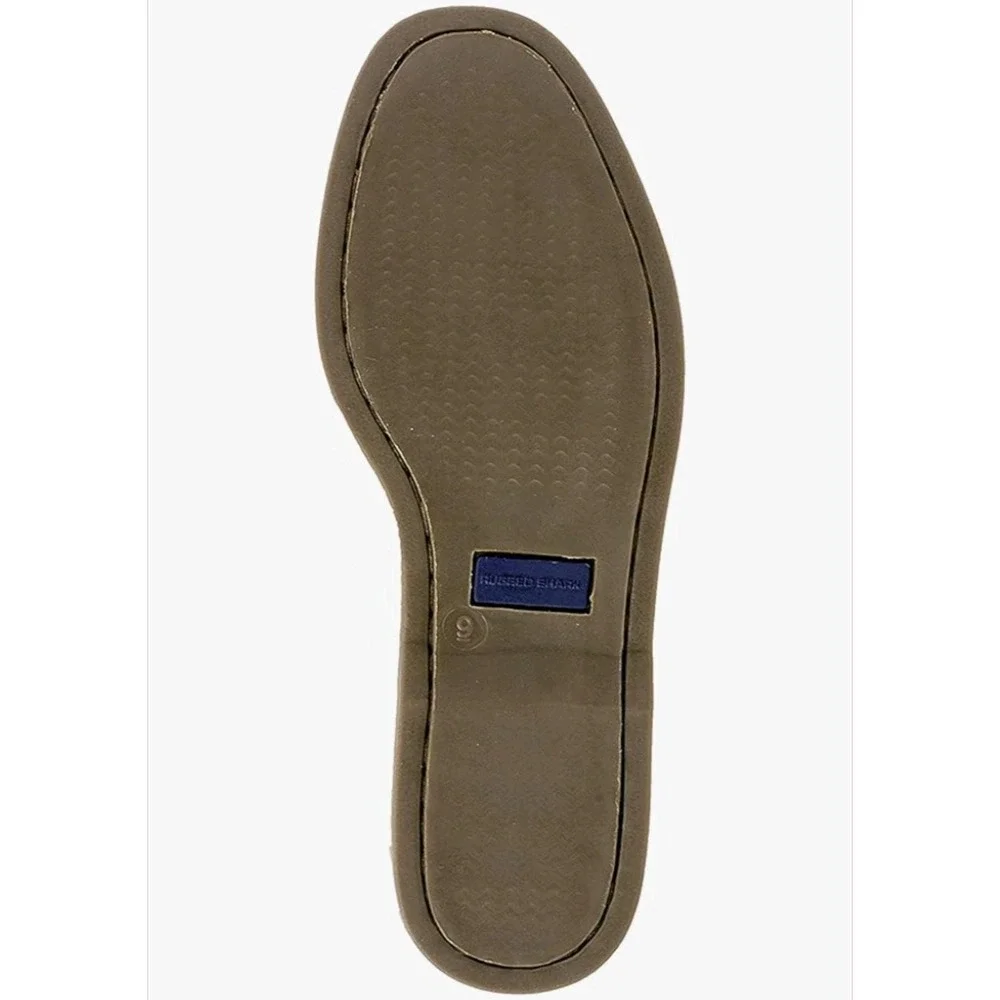 NEW Rugged Shark Mens Classic Boat Shoes Tan Beige Genuine‎ Leather 11.5
